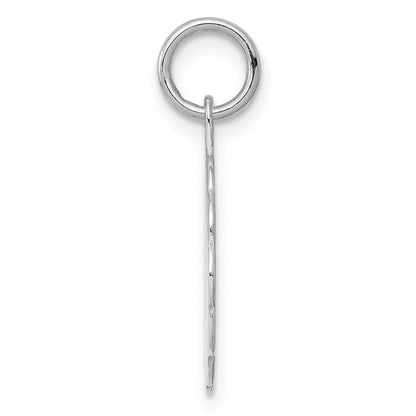Sterlingsilber Rhodiniert-plt Gravierbar Poliert Vorderseite/satin Rückseite Plättchen Charm
