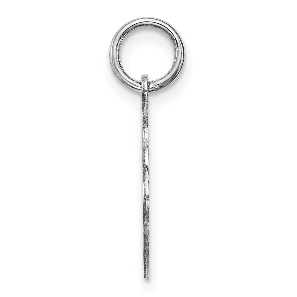 Sterlingsilber Rhodiniert-plt Gravierbar Poliert Vorderseite/satin Rückseite Plättchen Charm