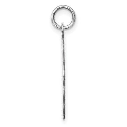 Sterlingsilber Rhodiniert-plt Gravierbar Poliert Vorderseite/satin Rückseite Plättchen Charm