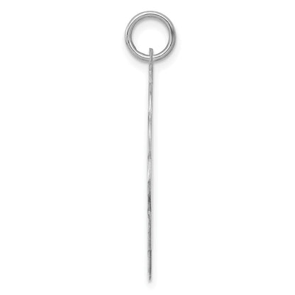 Sterlingsilber Rhodiniert-plt Gravierbar Poliert Vorderseite/satin Rückseite Plättchen Charm