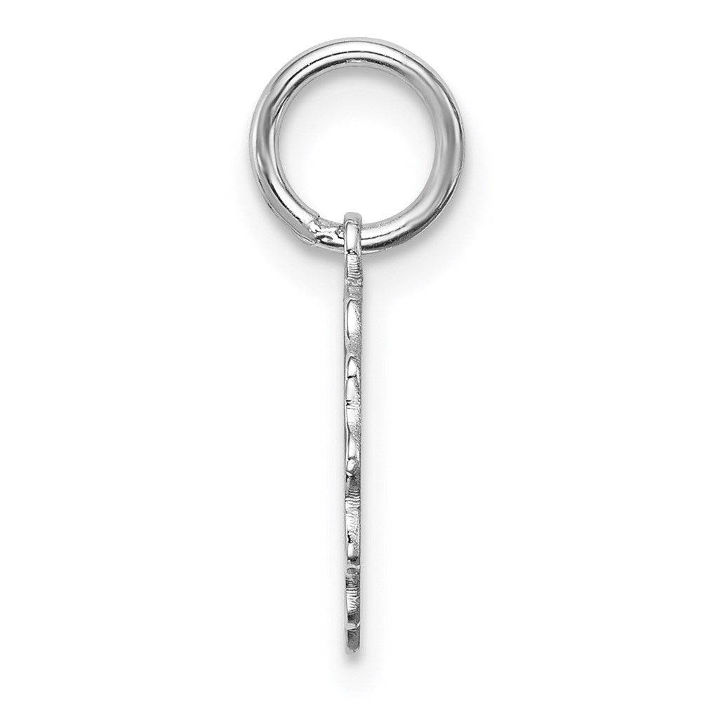 Sterlingsilber Rhodiniert-plt Gravierbar Poliert Vorderseite/satin Rückseite Plättchen Charm