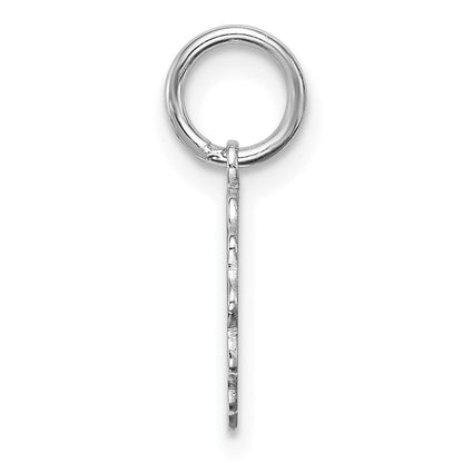 Sterlingsilber Rhodiniert-plt Gravierbar Poliert Vorderseite/satin Rückseite Plättchen Charm