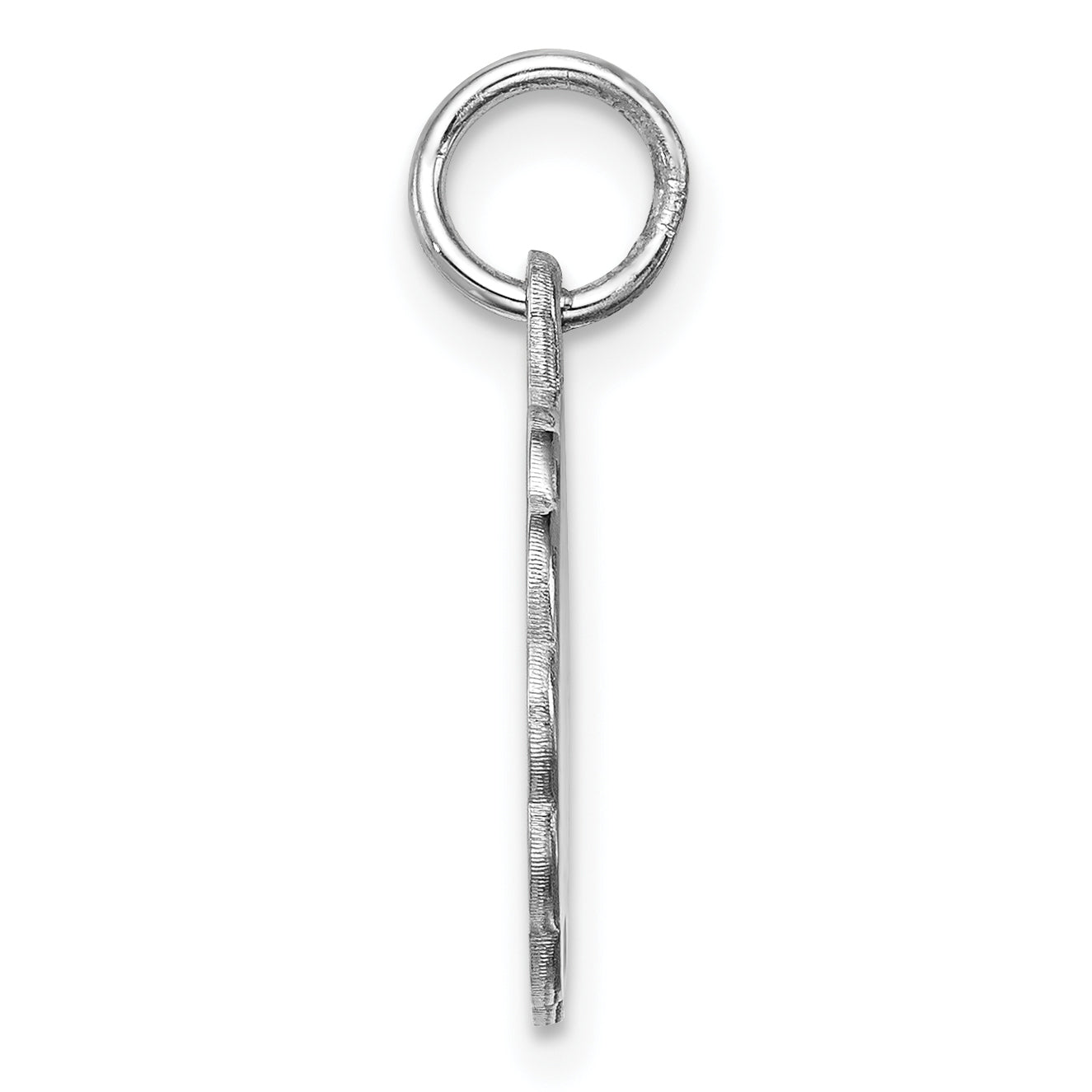 Sterlingsilber Rhodiniert-plt Gravierbar Poliert Vorderseite/satin Rückseite Plättchen Charm