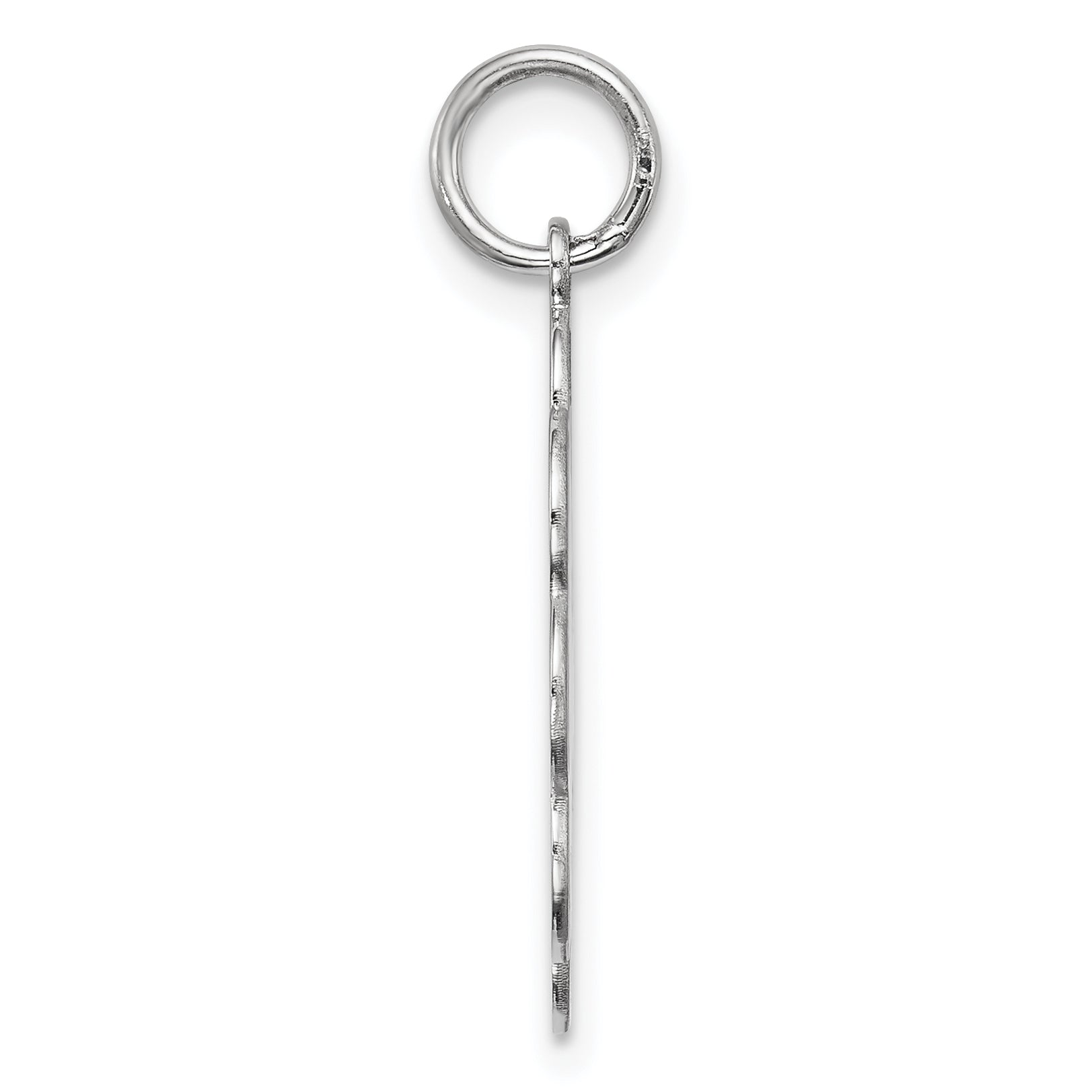 Sterlingsilber Rhodiniert-plt Gravierbar Poliert Vorderseite/satin Rückseite Plättchen Charm