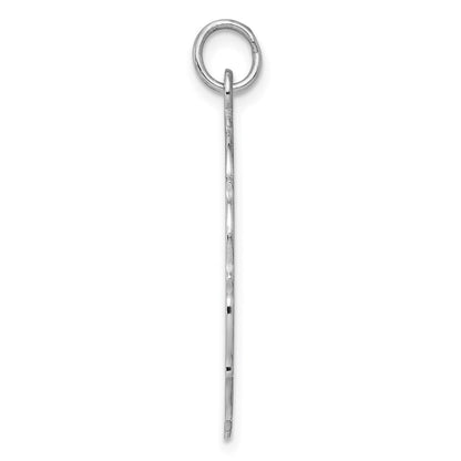 Sterlingsilber Rhodiniert-plt Gravierbar Poliert Vorderseite/satin Rückseite Plättchen Charm