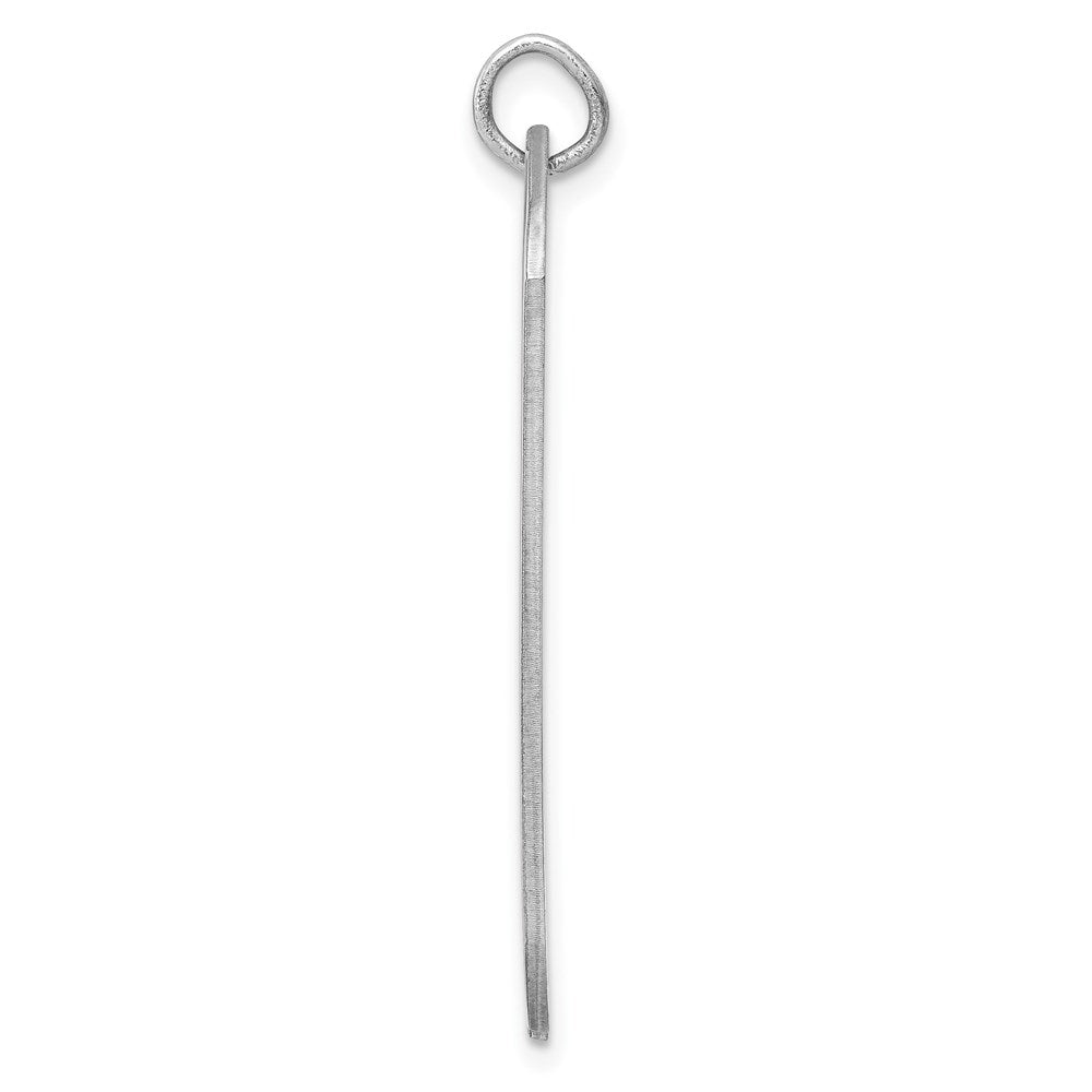 Sterlingsilber Rhodiniert-plt Gravierbar Erkennungsmarke Poliert Vorderseite/back Plättchen Charm