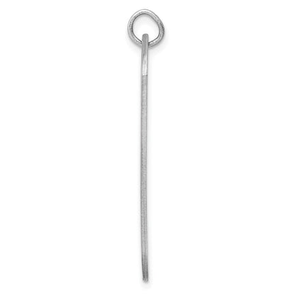 Sterlingsilber Rhodiniert-plt Gravierbar Erkennungsmarke Poliert Vorderseite/back Plättchen Charm