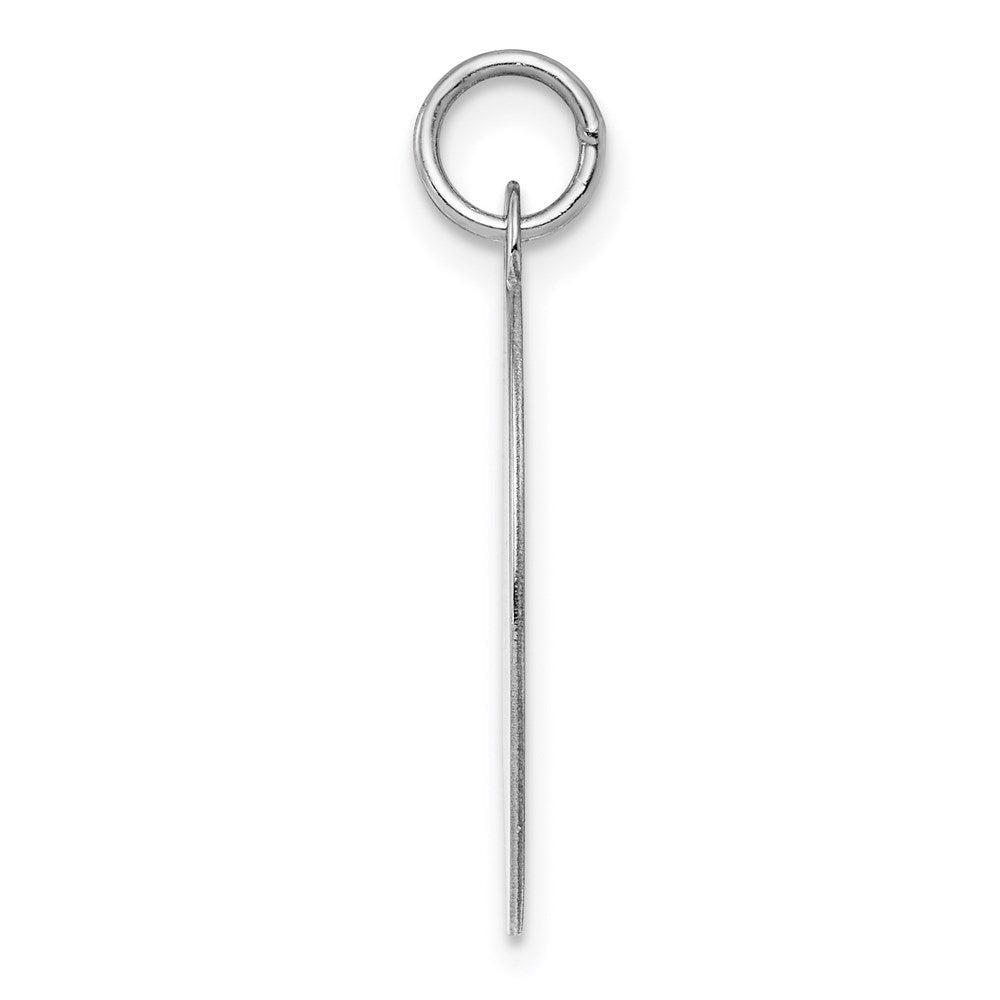 Sterlingsilber Rhod-plate Eng. Oval Poliert Vorderseite/back Plättchen Charm