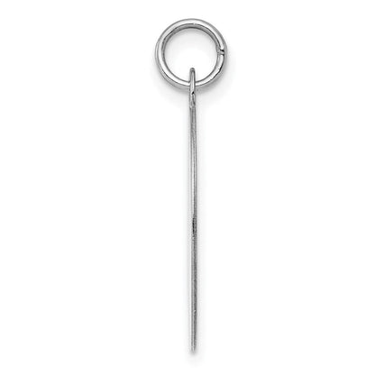 Sterlingsilber Rhod-plate Eng. Oval Poliert Vorderseite/back Plättchen Charm