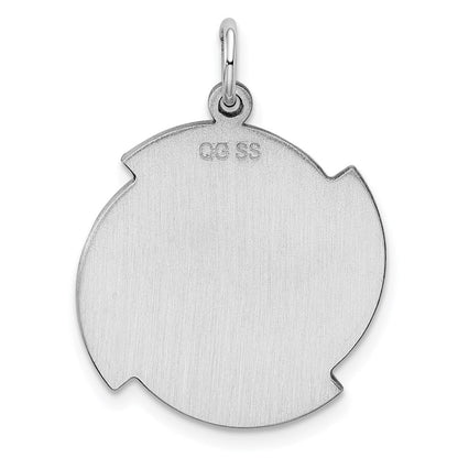 Sterlingsilber Rhodiniert Gravierbar Plättchen Charm