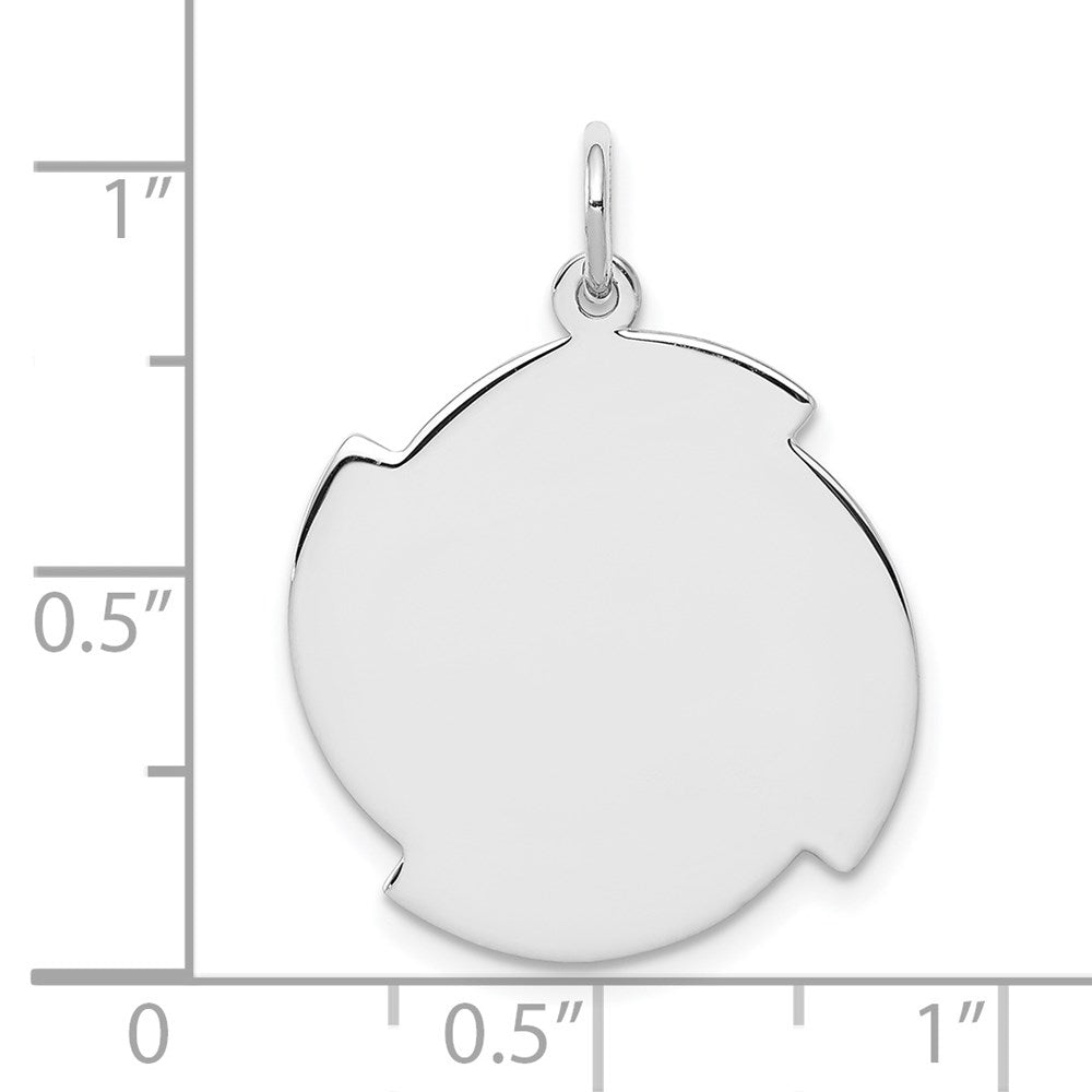 Sterlingsilber Rhodiniert Gravierbar Plättchen Charm