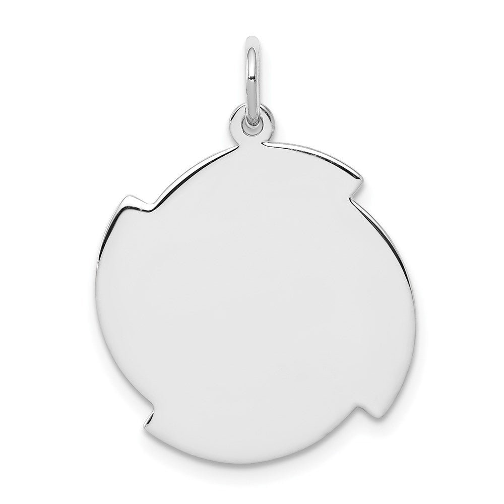 Sterlingsilber Rhodiniert Gravierbar Plättchen Charm