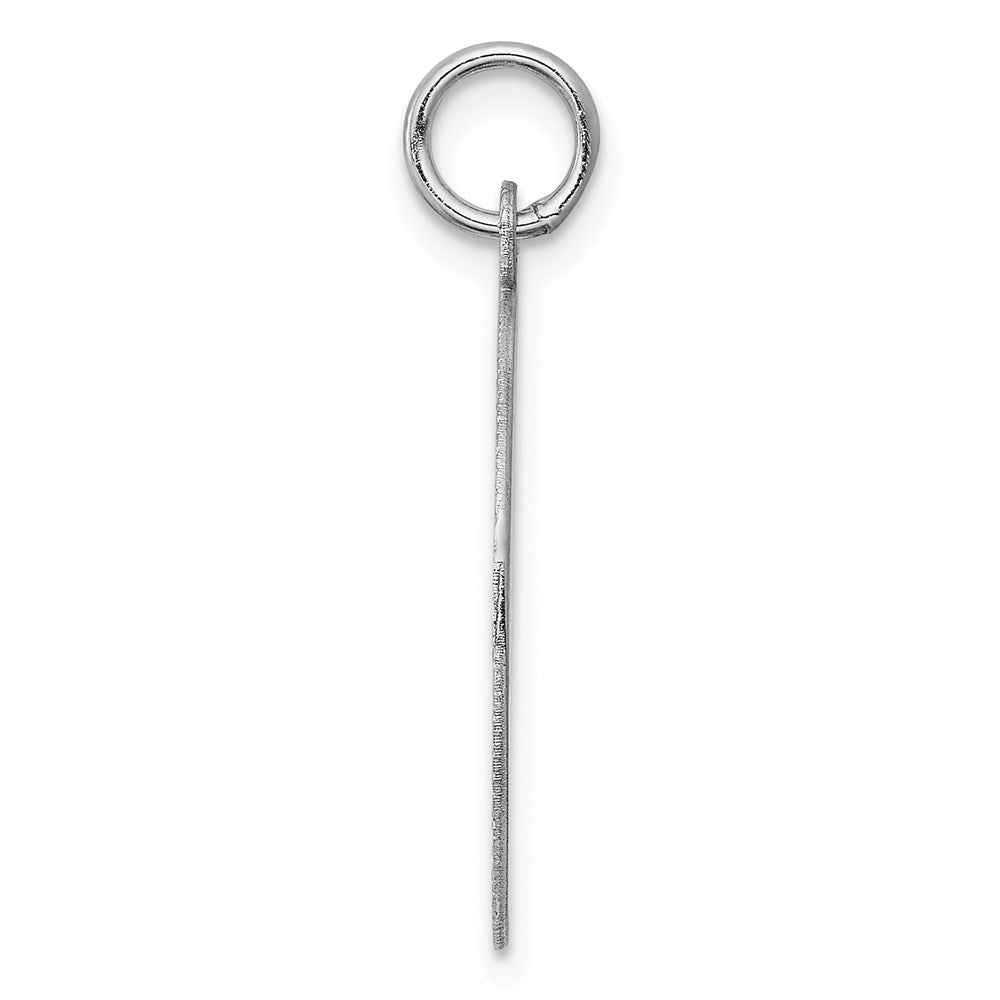 Sterlingsilber Ss Rhodiniert-plt Gravierbar Rund Gemustert Poliert Vorderseite/satin Rückseite Plättchen