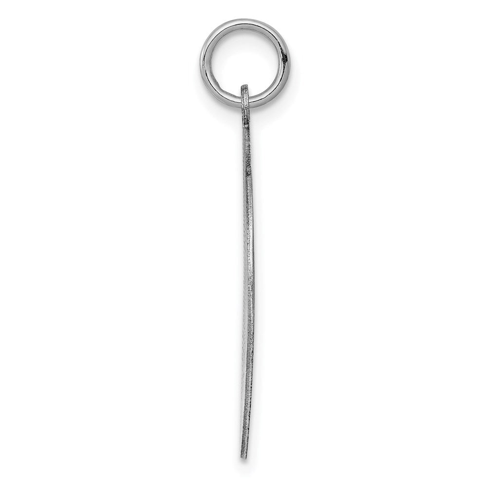 Sterlingsilber Ss Rhodiniert-plt Gravierbar Rund Gemustert Poliert Vorderseite/satin Rückseite Plättchen