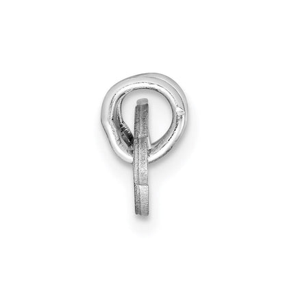 Sterlingsilber Rhodiniert-plt Gravierbar Poliert Vorderseite/satin Rückseite Platte