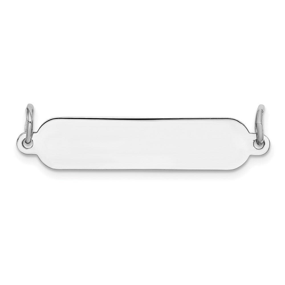 Sterlingsilber Rhodiniert-plt Gravierbar Poliert Vorderseite/satin Rückseite Platte