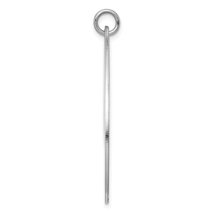 Sterlingsilber Rhodiniert-plt Gravierbar Poliert Vorderseite/satin Rückseite Plättchen Charm