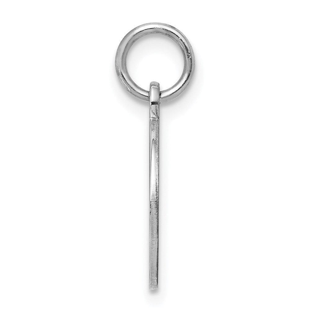Sterlingsilber Rhodiniert-plt Gravierbar Rund Poliert Vorderseite/back Plättchen Charm