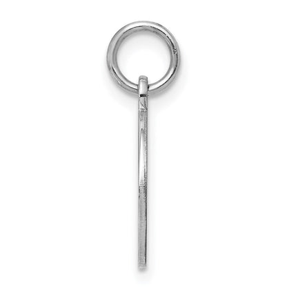 Sterlingsilber Rhodiniert-plt Gravierbar Rund Poliert Vorderseite/back Plättchen Charm