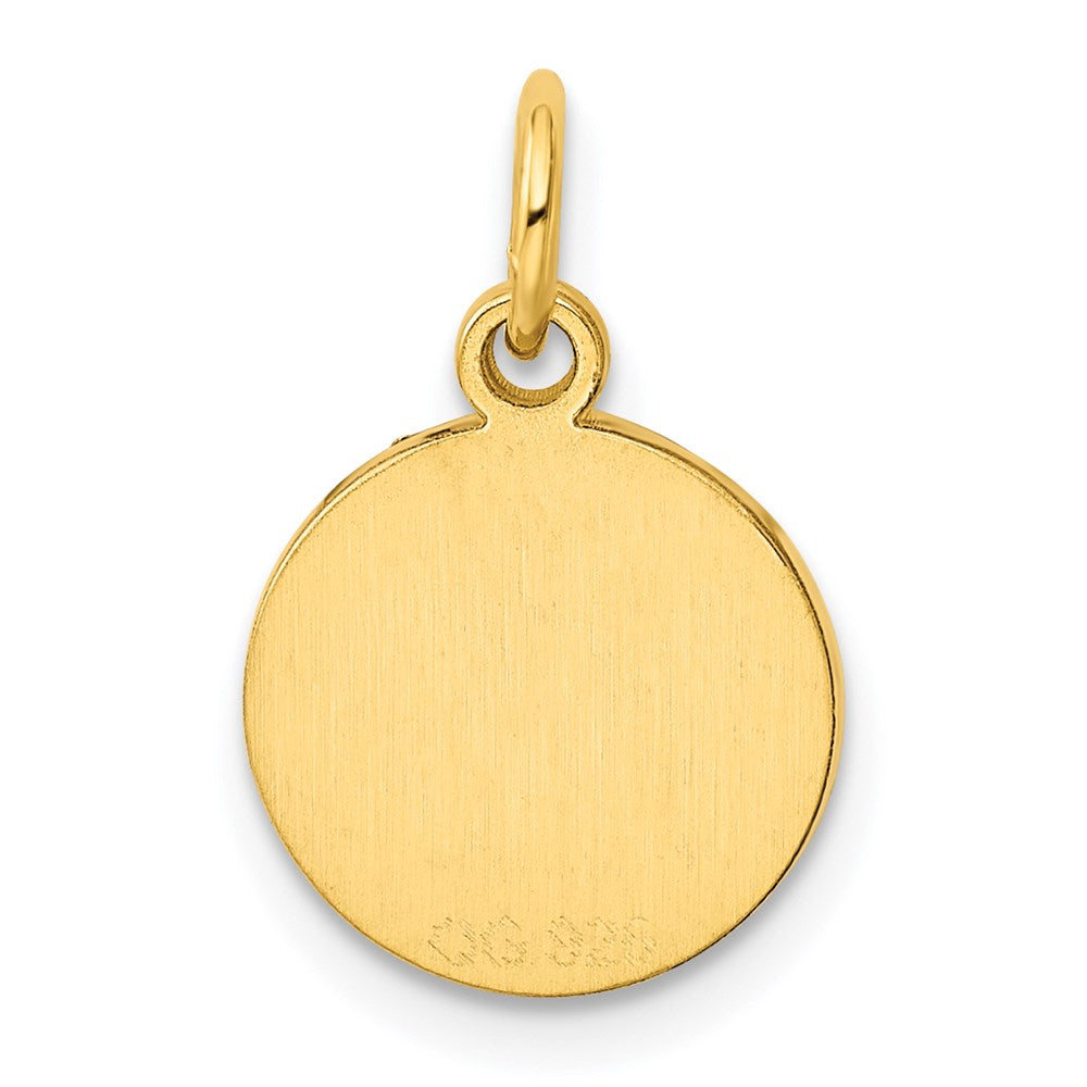 Ss/vergoldet Sterlingsilber Gp Gravierbar Rund Poliert Plättchen Charm