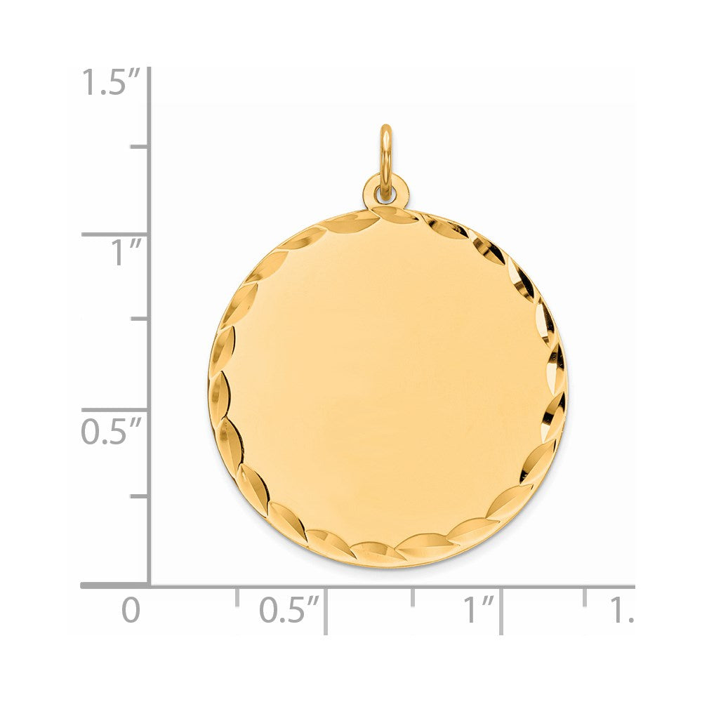 Ss/vergoldet Sterlingsilber Gp Gravierbar Rund Poliert Plättchen Charm