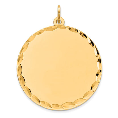 Ss/vergoldet Sterlingsilber Gp Gravierbar Rund Poliert Plättchen Charm