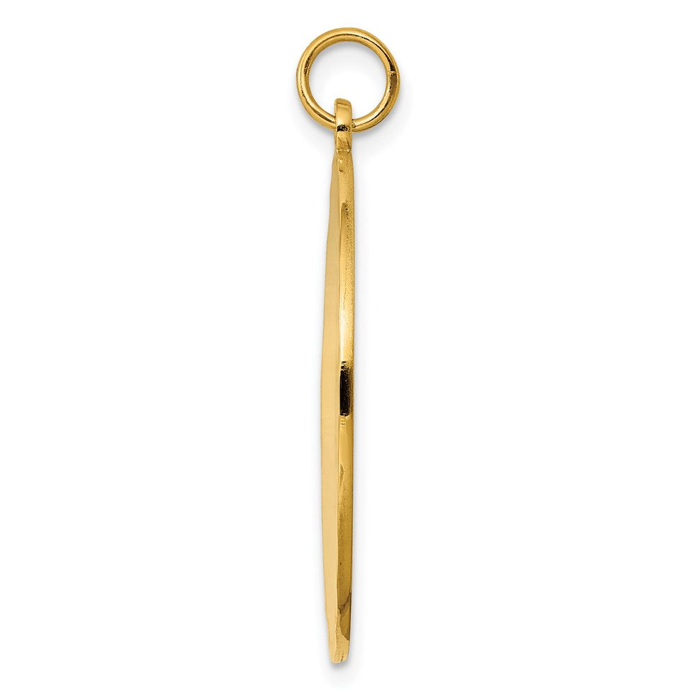 Ss/vergoldet Sterlingsilber Gp Gravierbar Rund Poliert Plättchen Charm