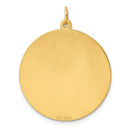 Ss/vergoldet Sterlingsilber Gp Gravierbar Rund Poliert Plättchen Charm