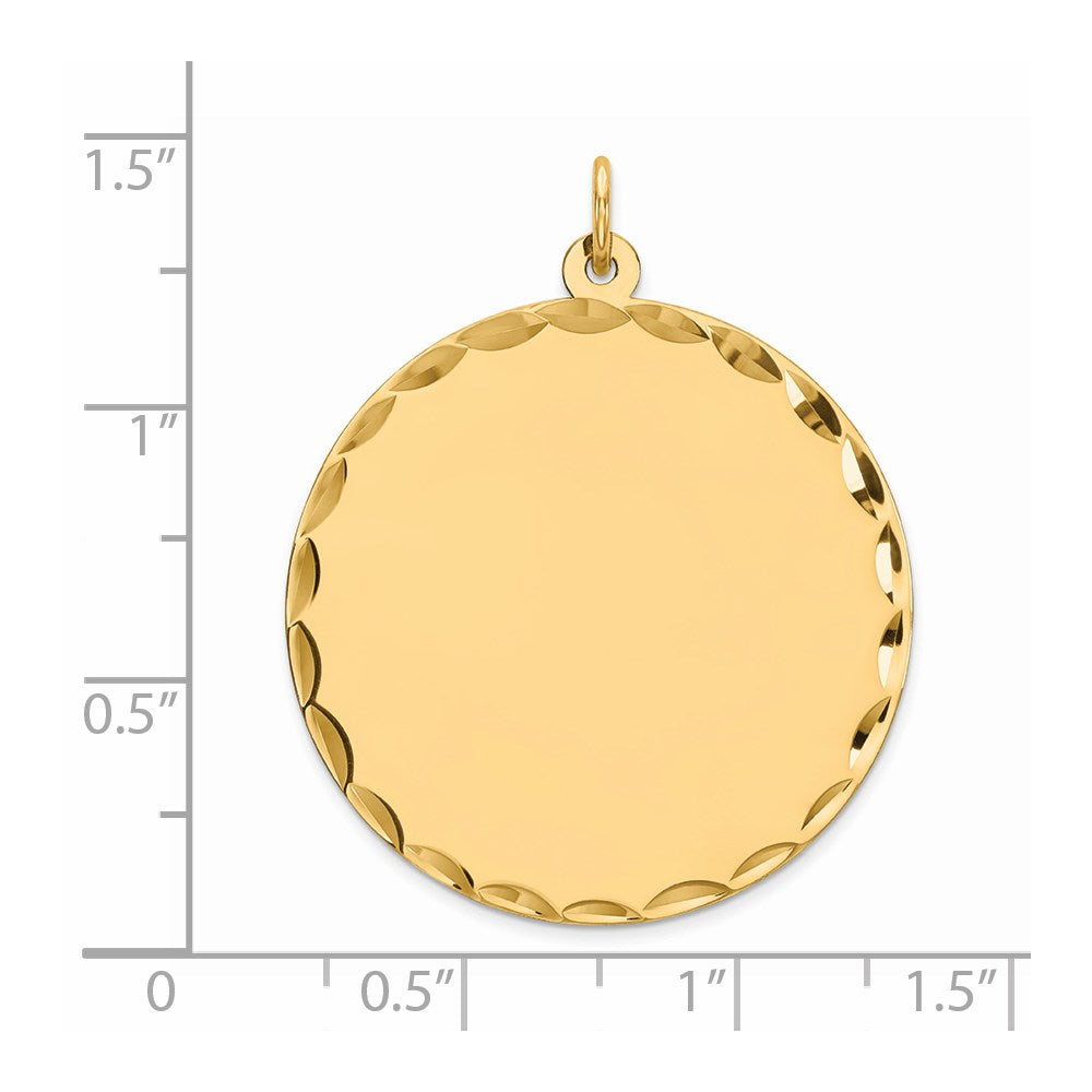 Ss/vergoldet Sterlingsilber Gp Gravierbar Rund Poliert Plättchen Charm