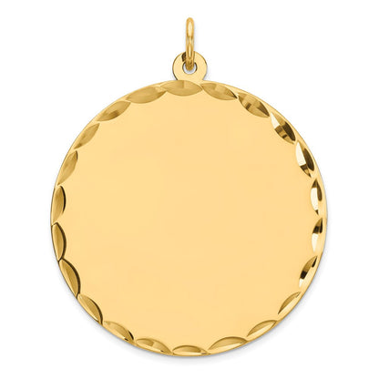 Ss/vergoldet Sterlingsilber Gp Gravierbar Rund Poliert Plättchen Charm