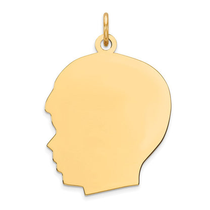 Ss/vergoldet Sterlingsilber Gp Gravierbar Junge Poliert Plättchen Charm