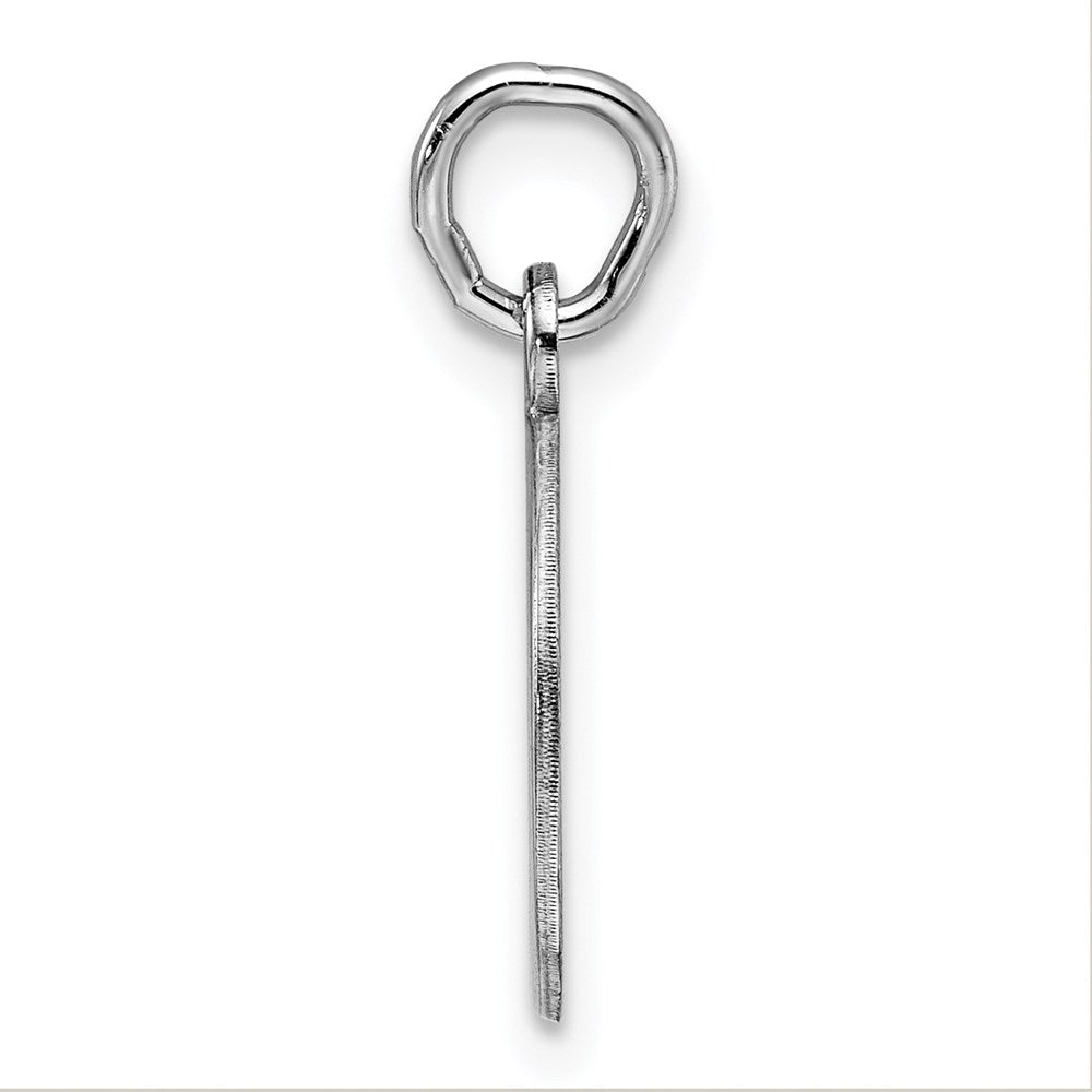 Sterlingsilber Rhod-plate Blau Emaille Right Zugewandt Junge Kopf Plättchen Charm