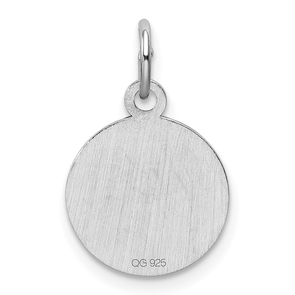 Sterlingsilber Rhod-plate Rosa Emaille Right Zugewandt Mädchen Kopf Plättchen Charm