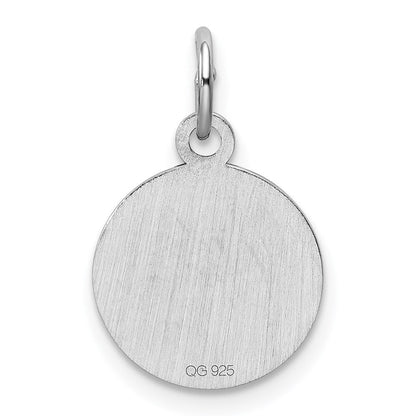Sterlingsilber Rhod-plate Rosa Emaille Right Zugewandt Mädchen Kopf Plättchen Charm