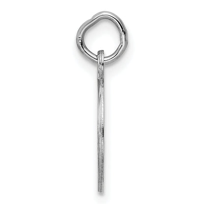 Sterlingsilber Rhod-plate Lila Emaille Right Zugewandt Mädchen Kopf Plättchen Charm