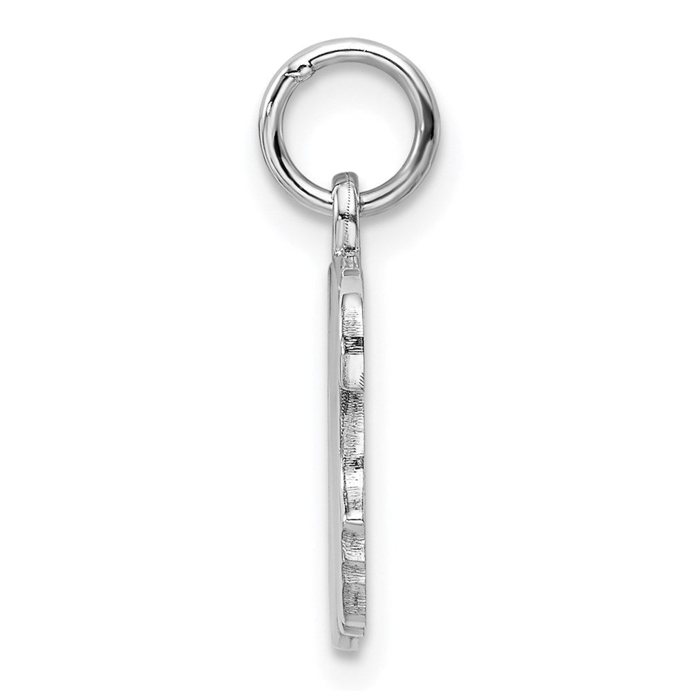 Sterlingsilber Rhod-plate Rosa Emaille Right Zugewandt Mädchen Kopf Plättchen Charm