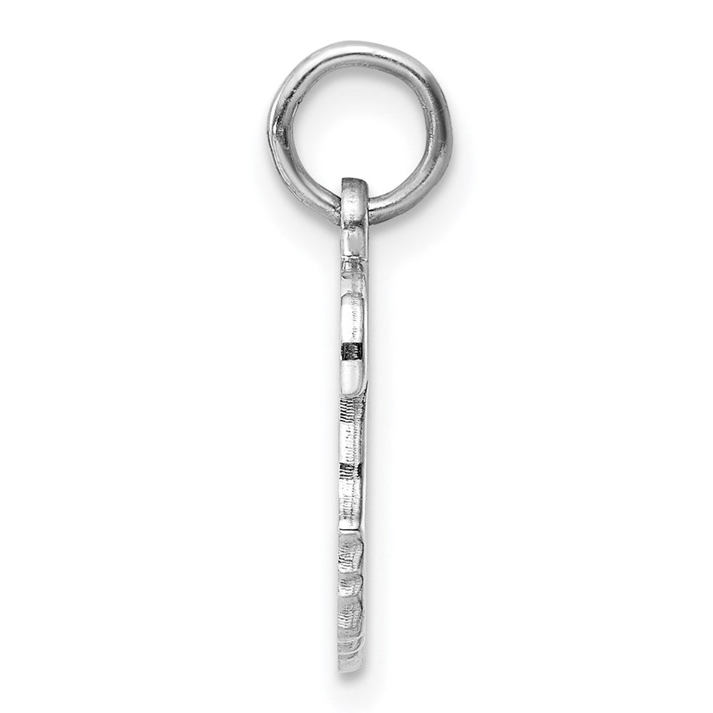 Sterlingsilber Rhod-plate Rosa Emaille Left Zugewandt Mädchen Kopf Plättchen Charm