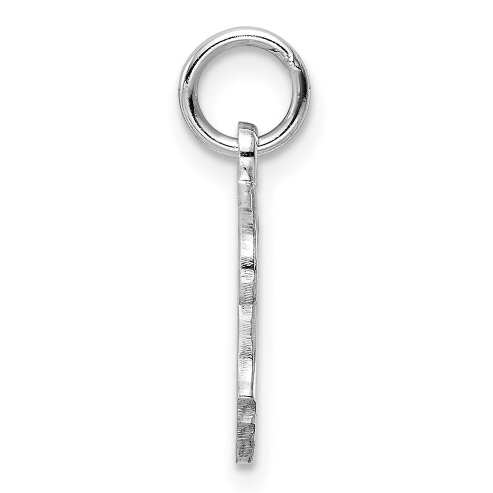 Sterlingsilber Rhod-plate Lila Emaille Left Zugewandt Mädchen Kopf Plättchen Charm