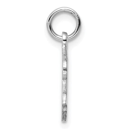 Sterlingsilber Rhod-plate Lila Emaille Left Zugewandt Mädchen Kopf Plättchen Charm