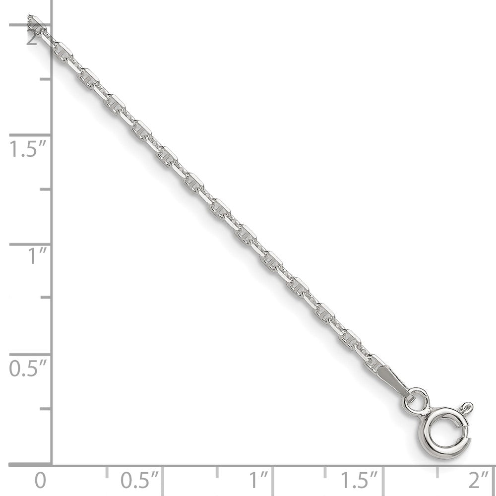 Sterlingsilber Poliert und Diamantiert 1.75mm Marine Glieder Kette