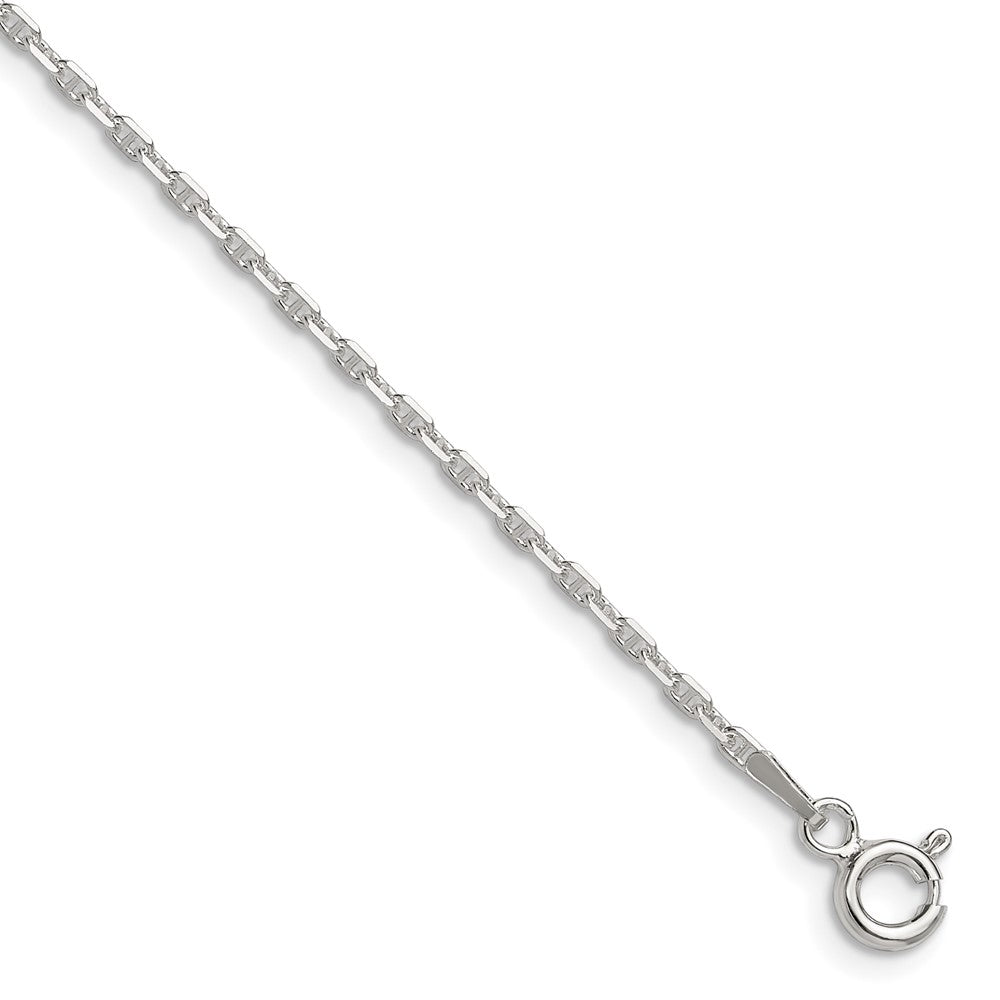 Sterlingsilber Poliert und Diamantiert 1.75mm Marine Glieder Kette