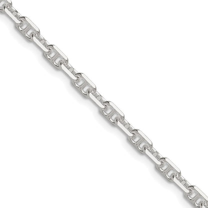 Sterlingsilber Poliert und Diamantiert 3.75mm Marine Glieder Kette