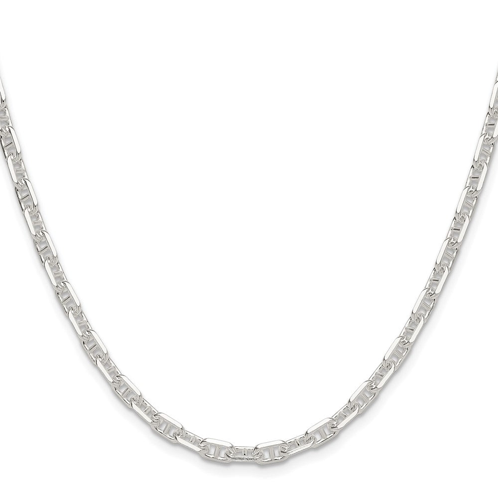 Sterlingsilber Poliert und Diamantiert 4.75mm Marine Glieder Kette