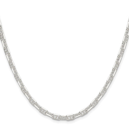 Sterlingsilber Poliert und Diamantiert 4.75mm Marine Glieder Kette