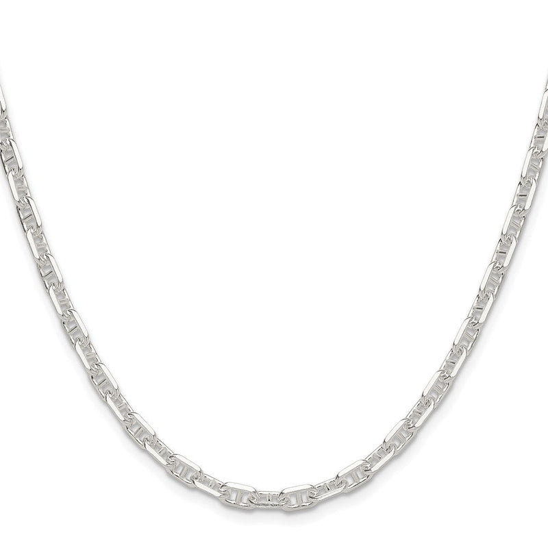 Sterlingsilber Poliert und Diamantiert 4.75mm Marine Glieder Kette