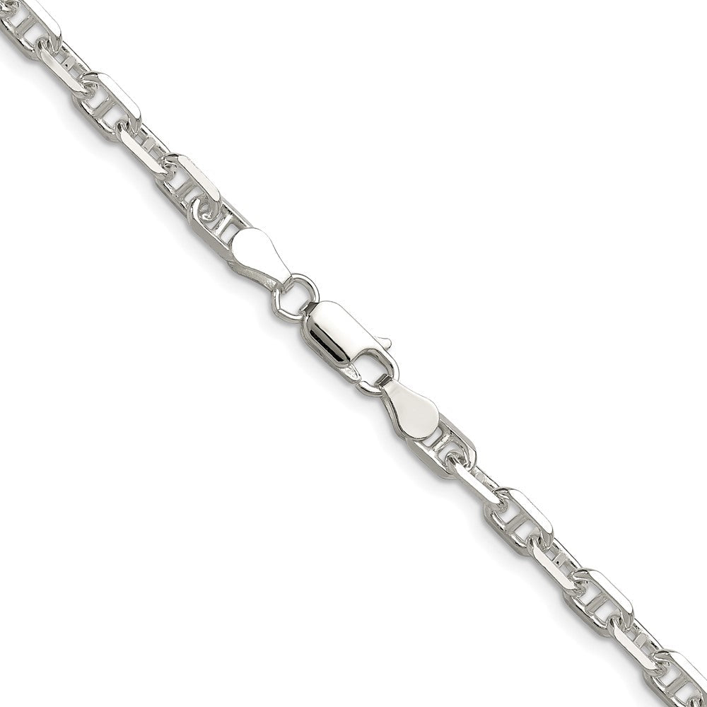 Sterlingsilber Poliert und Diamantiert 4.75mm Marine Glieder Kette