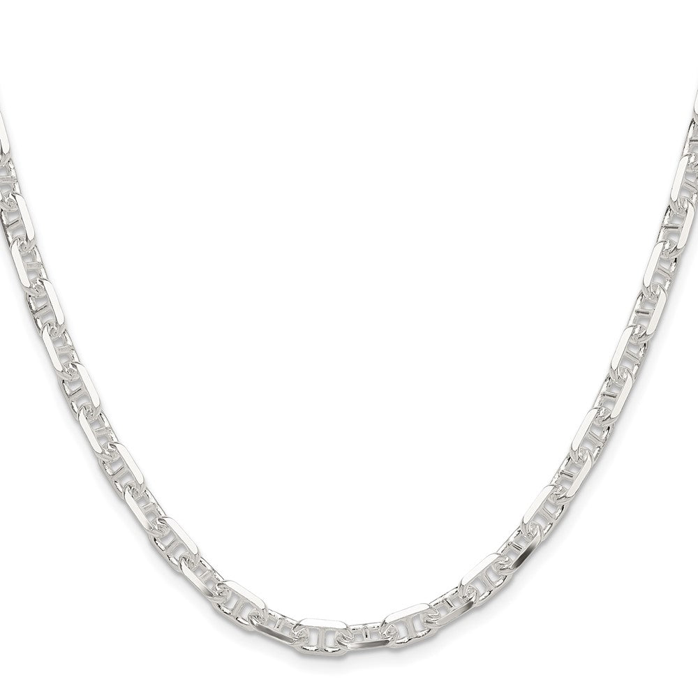Sterlingsilber Poliert und Diamantiert 5.5mm Marine Glieder Kette