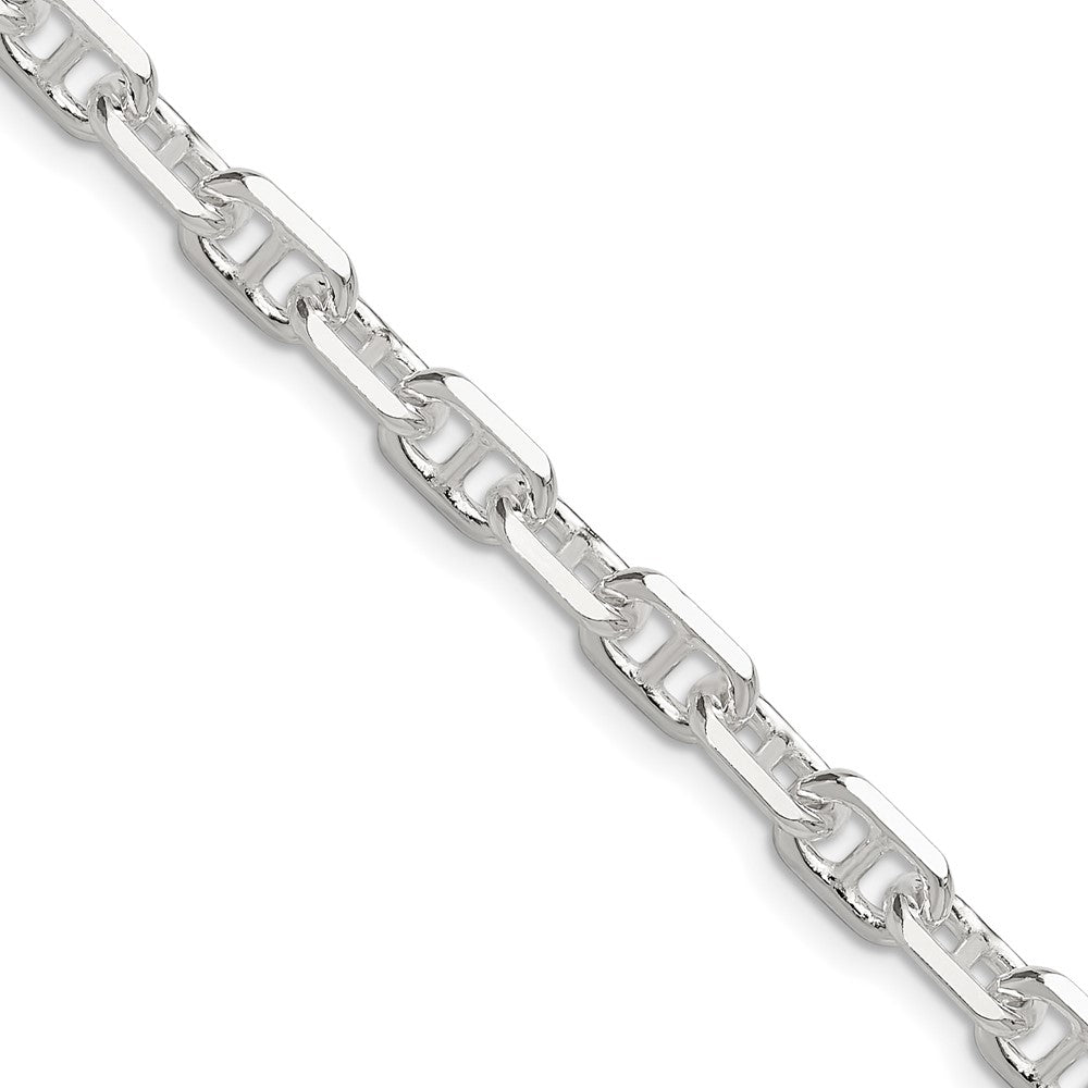 Sterlingsilber Poliert und Diamantiert 5.5mm Marine Glieder Kette