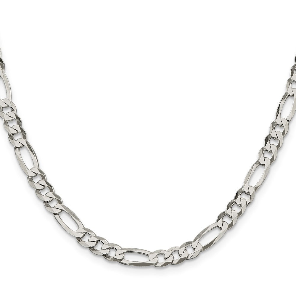 Sterlingsilber 5.5mm Leicht Flach Figaro Halskette