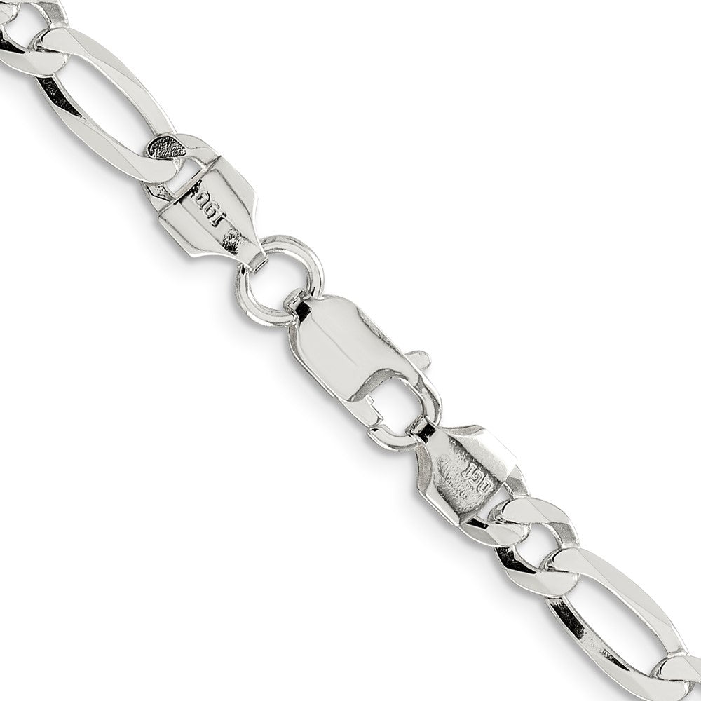 Sterlingsilber 5.5mm Leicht Flach Figaro Halskette